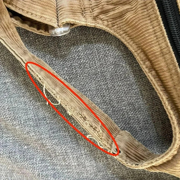 Jansport Unisex Travel Bag Brown Adjustable Straps 2000's y2k Vtg cordoroy - Picture 6 of 11